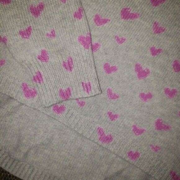 Heart print crewneck sweater - Picture 5 of 8